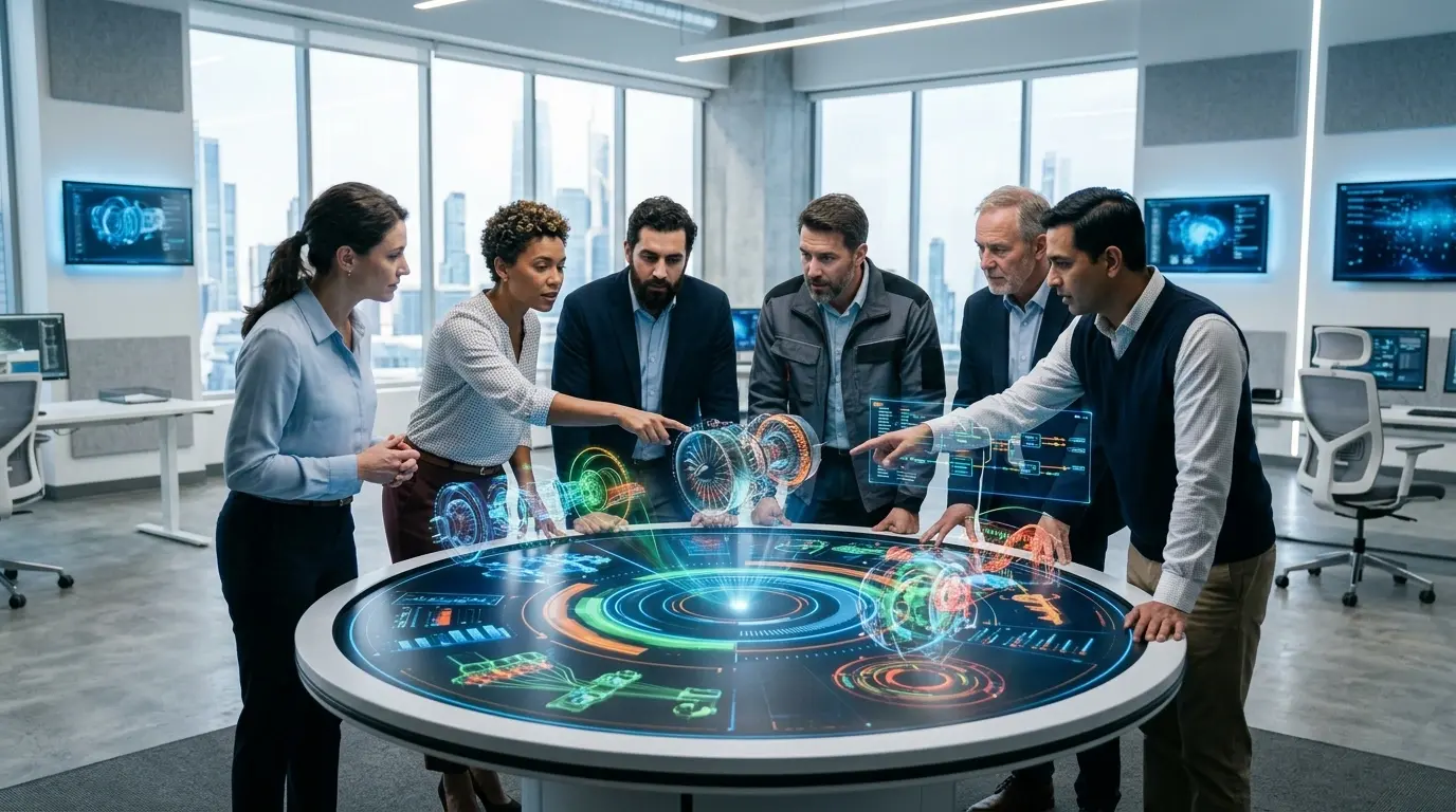 Cross-Functional Engineering Collaboration around Holographic Table